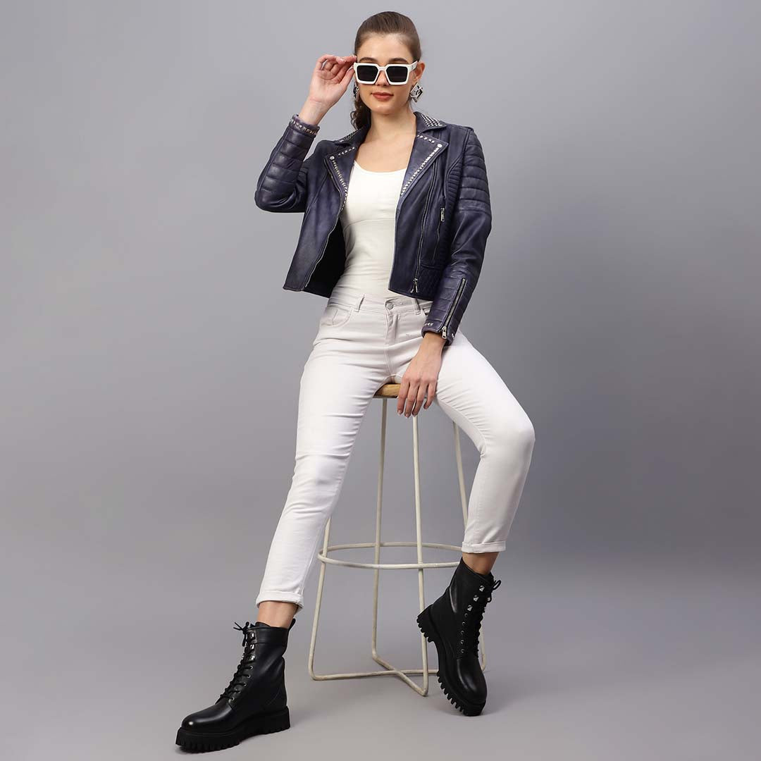 White Jeans With Black Leather Jacket Jeans Outfit Biker Jacket