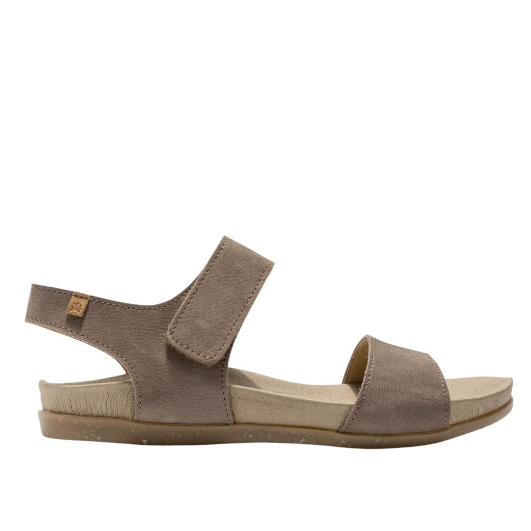 El Naturalista Plume Embellished Leather Block Sandals with Buckle