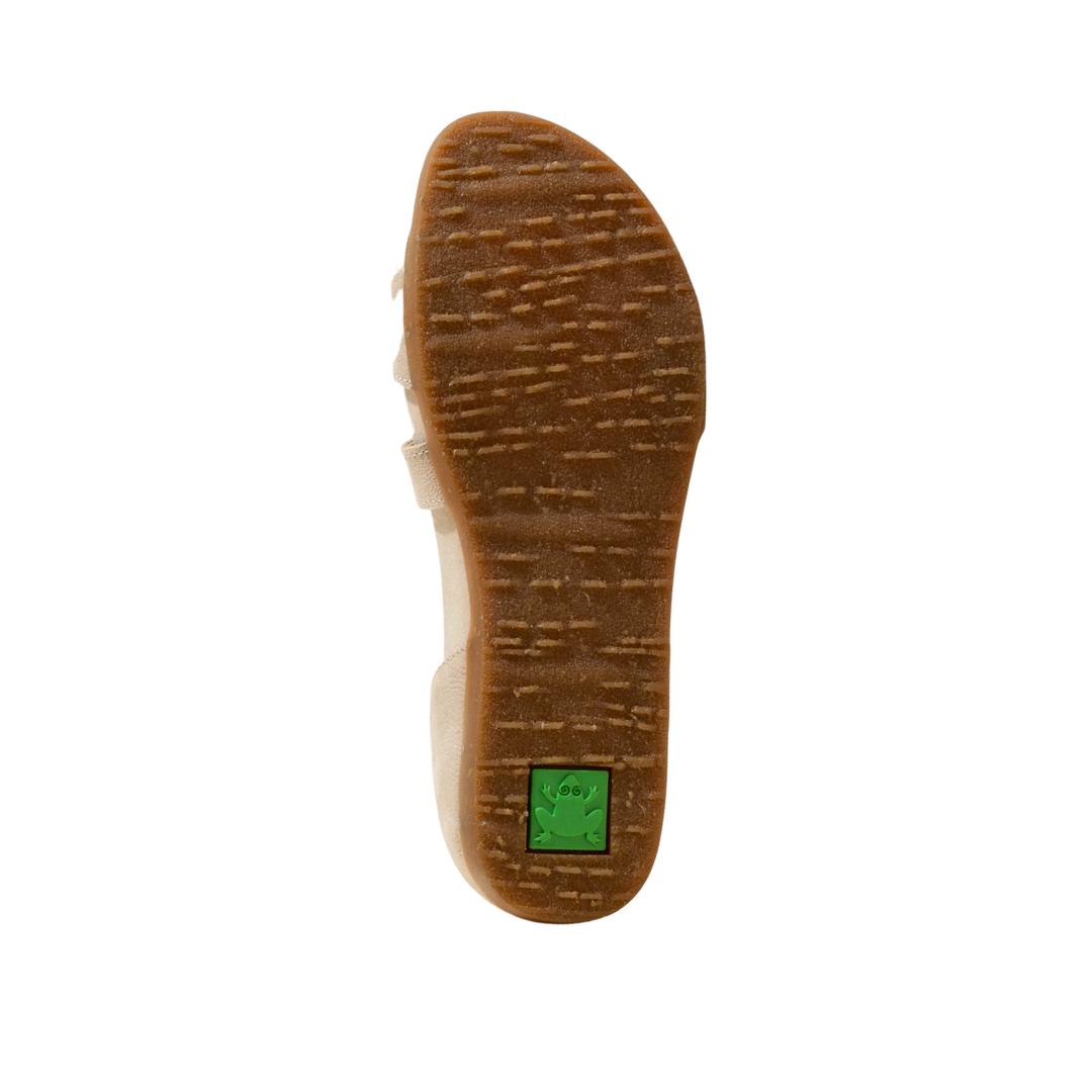El Naturalista Piedra Embellished Leather Block Sandals with Buckle