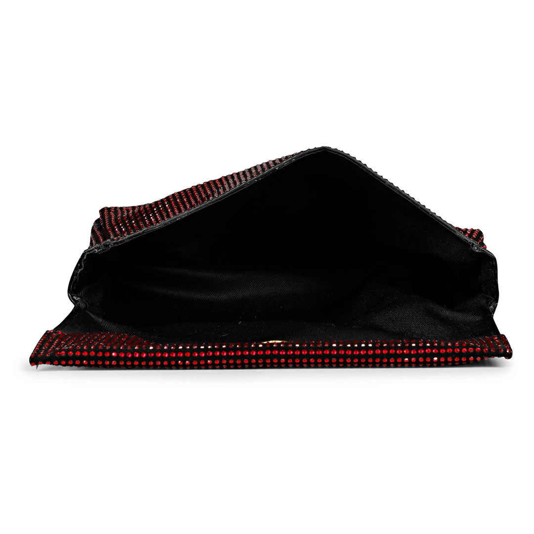 Mattie Crystal Embellished Red Leather Mini Handbags