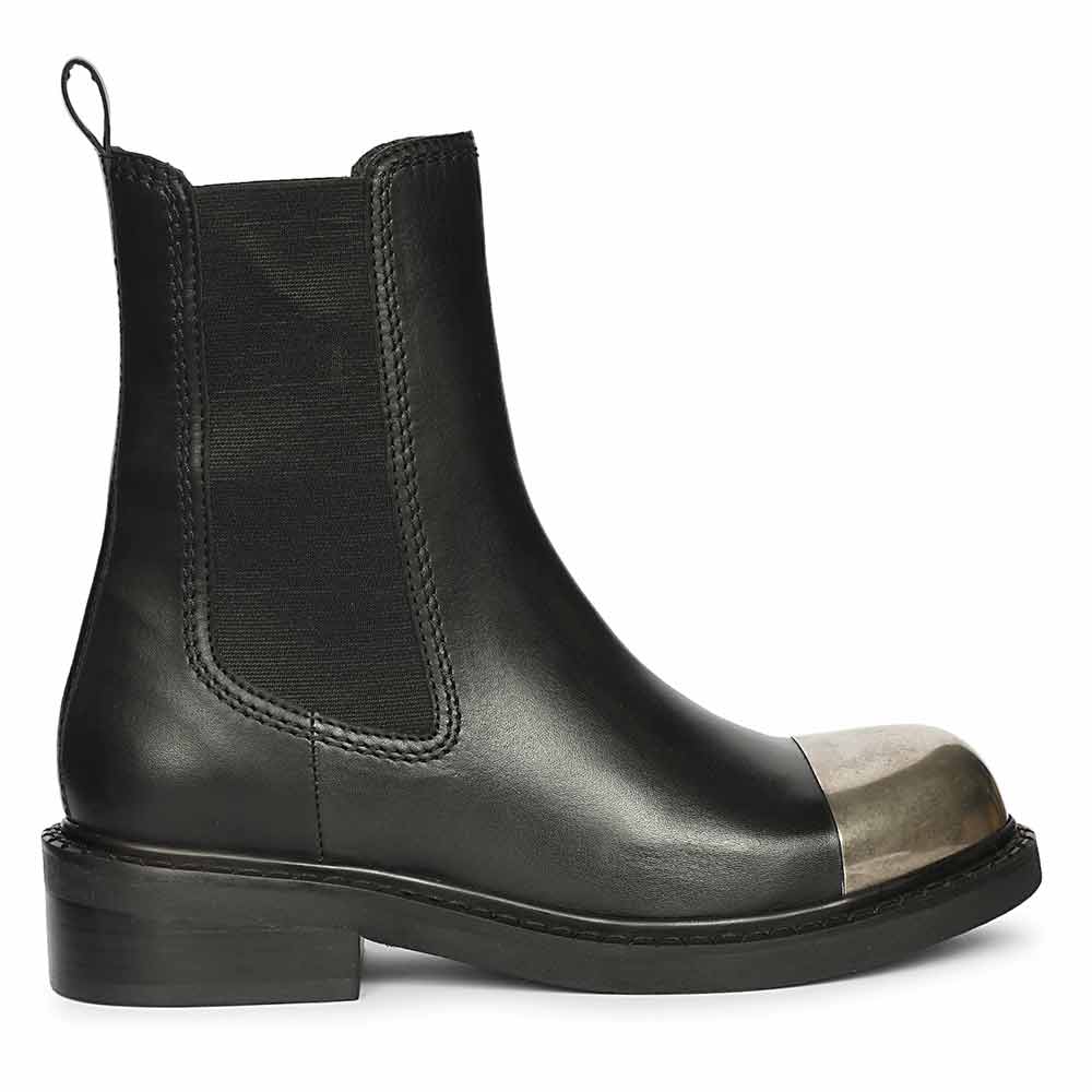 Ankle Boot Women's Chelsea Leather Boots Strasse Paris Women'S High Heel Ankle Chelsea Boots With Side Zipper For Womens Girls Boots For Women