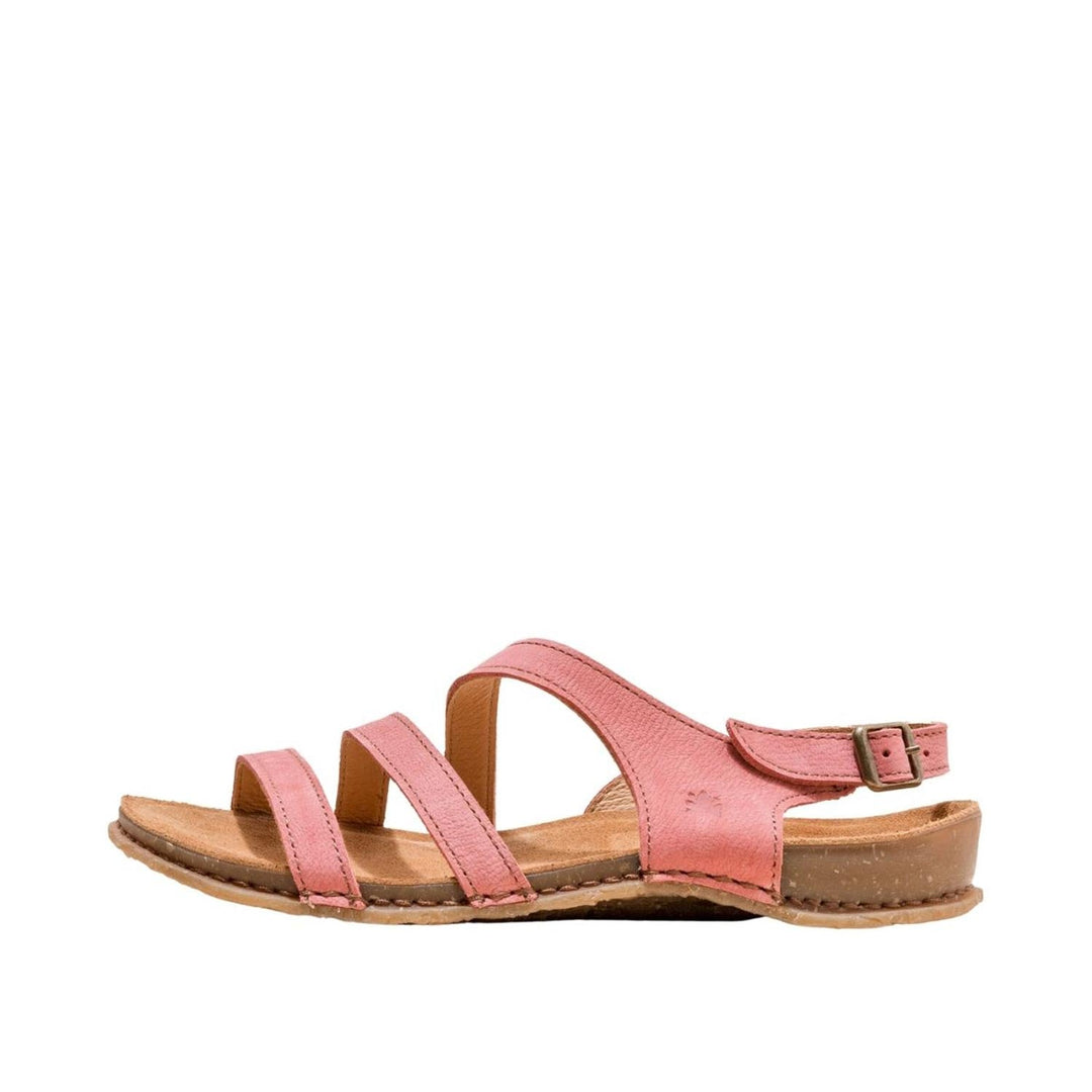 El Naturalista Loto Embellished Leather Block Sandals with Buckle