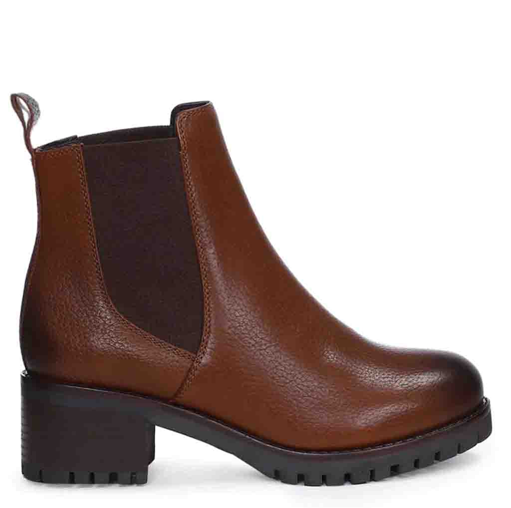 Saint Sophia Brown Leather Ankle Boots - Main Image