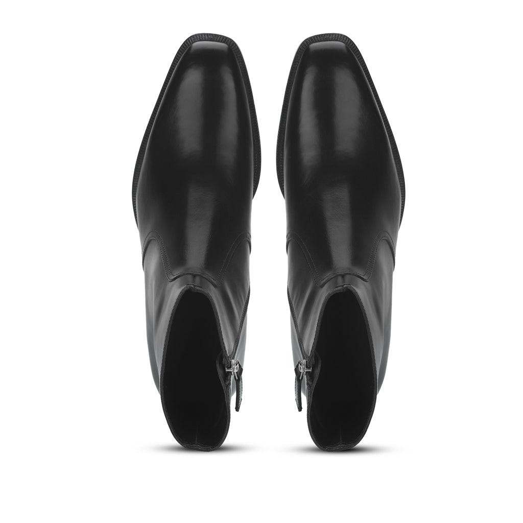 Saint Frederick Black Leather Ankle Boot - SaintG