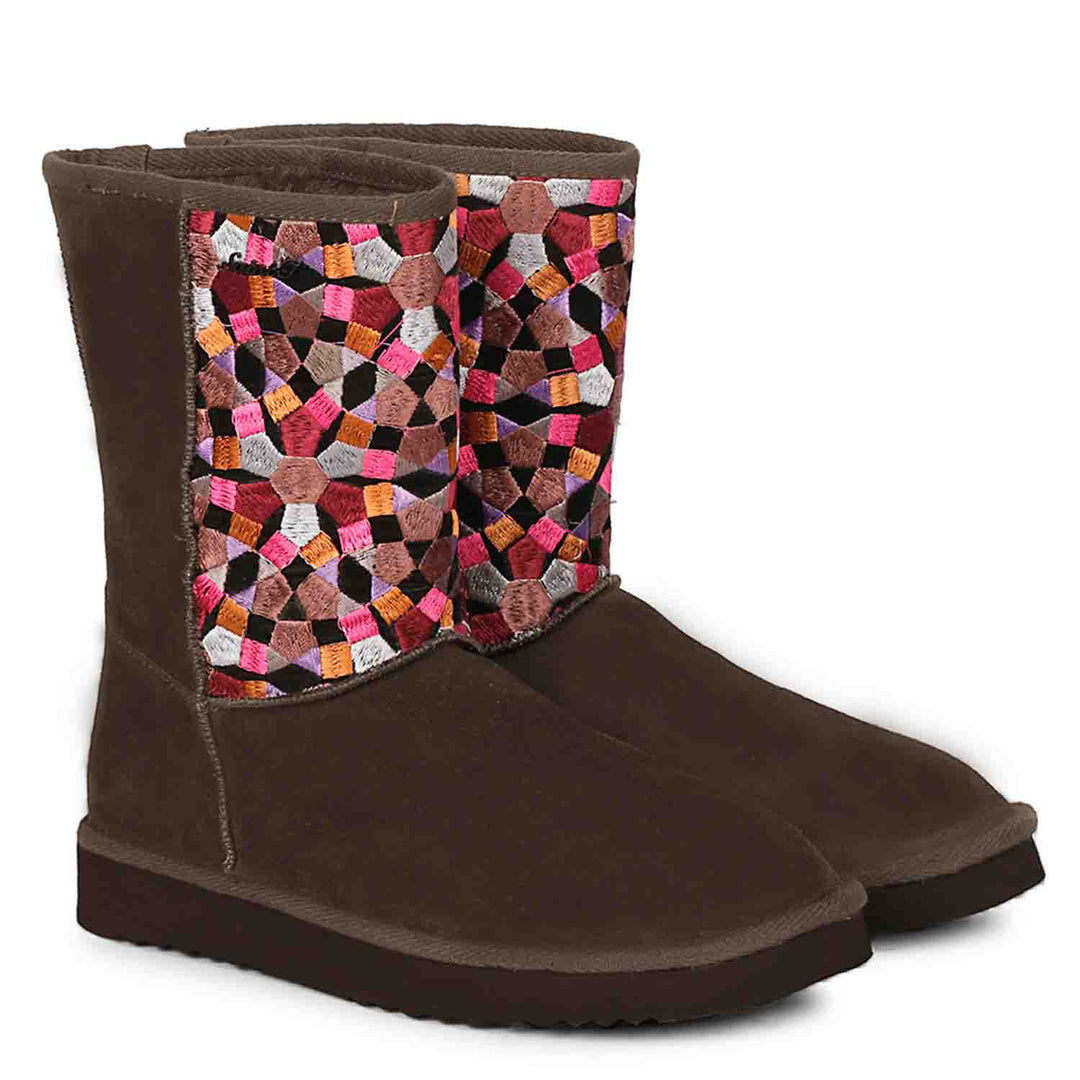 Saint Benito Brown Suede Snug Boot - Stylish and comfortable brown suede boots for a snug fit. Elevate your fashion with these versatile boots