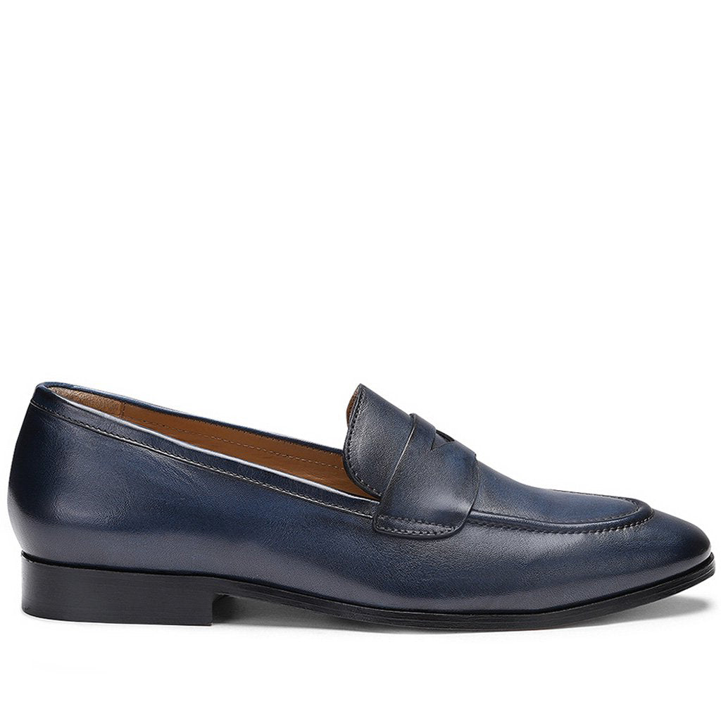 Saint Lukonin Navy Leather Loafers – SaintG India