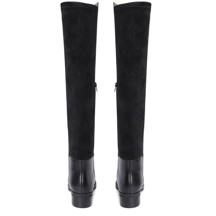Saint Kayleigh Black Leather Above The Knee Boots