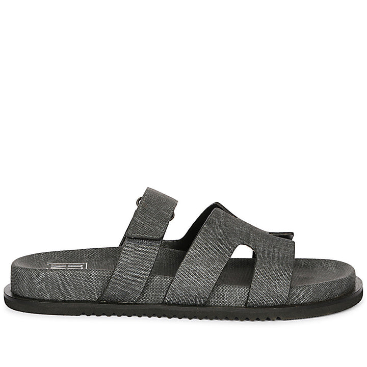 Ivanel Grey Flat Sandals