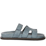 Ivanel Blue Flat Sandals
