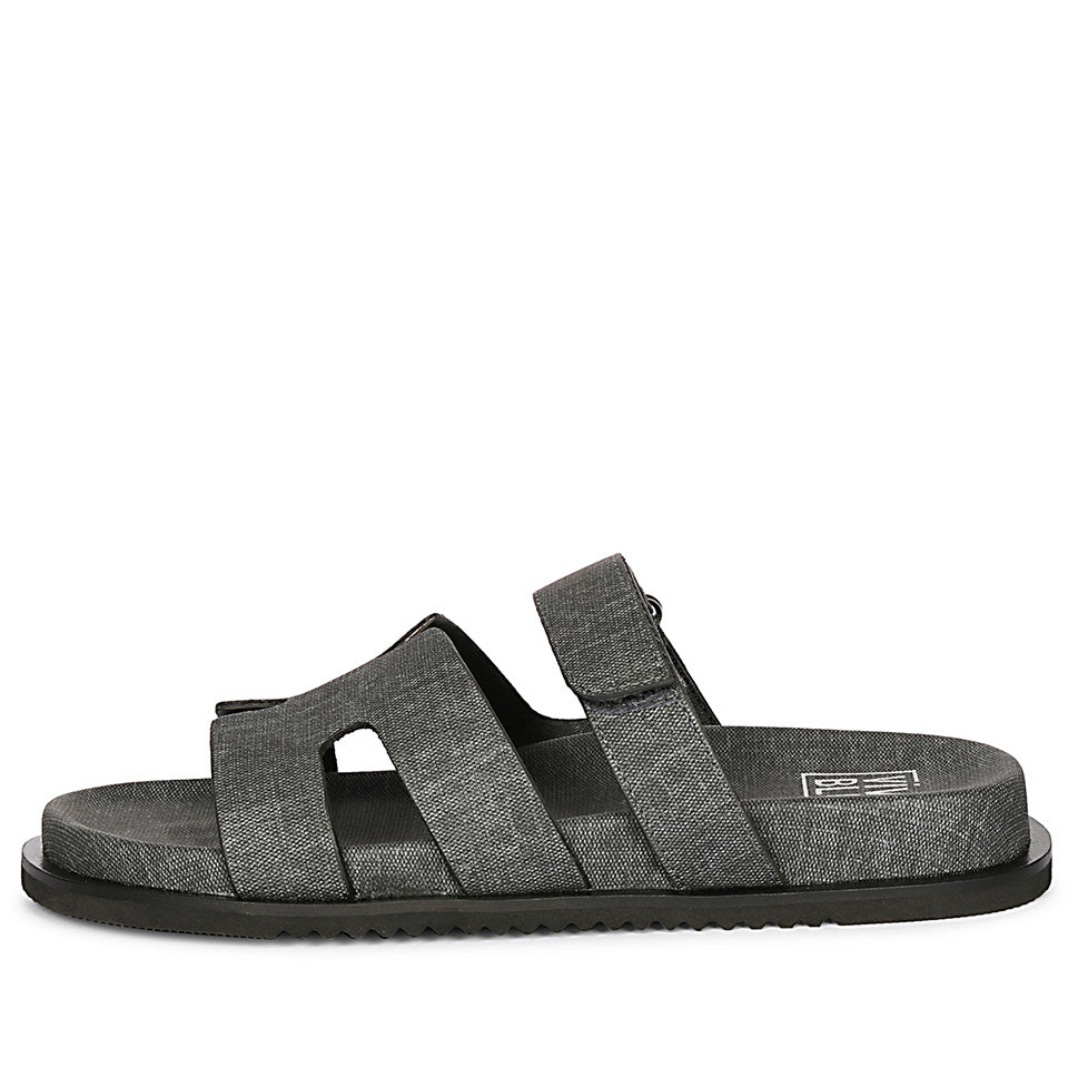 Ivanel Grey Flat Sandals