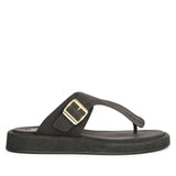 Lirica Black Flat Sandals