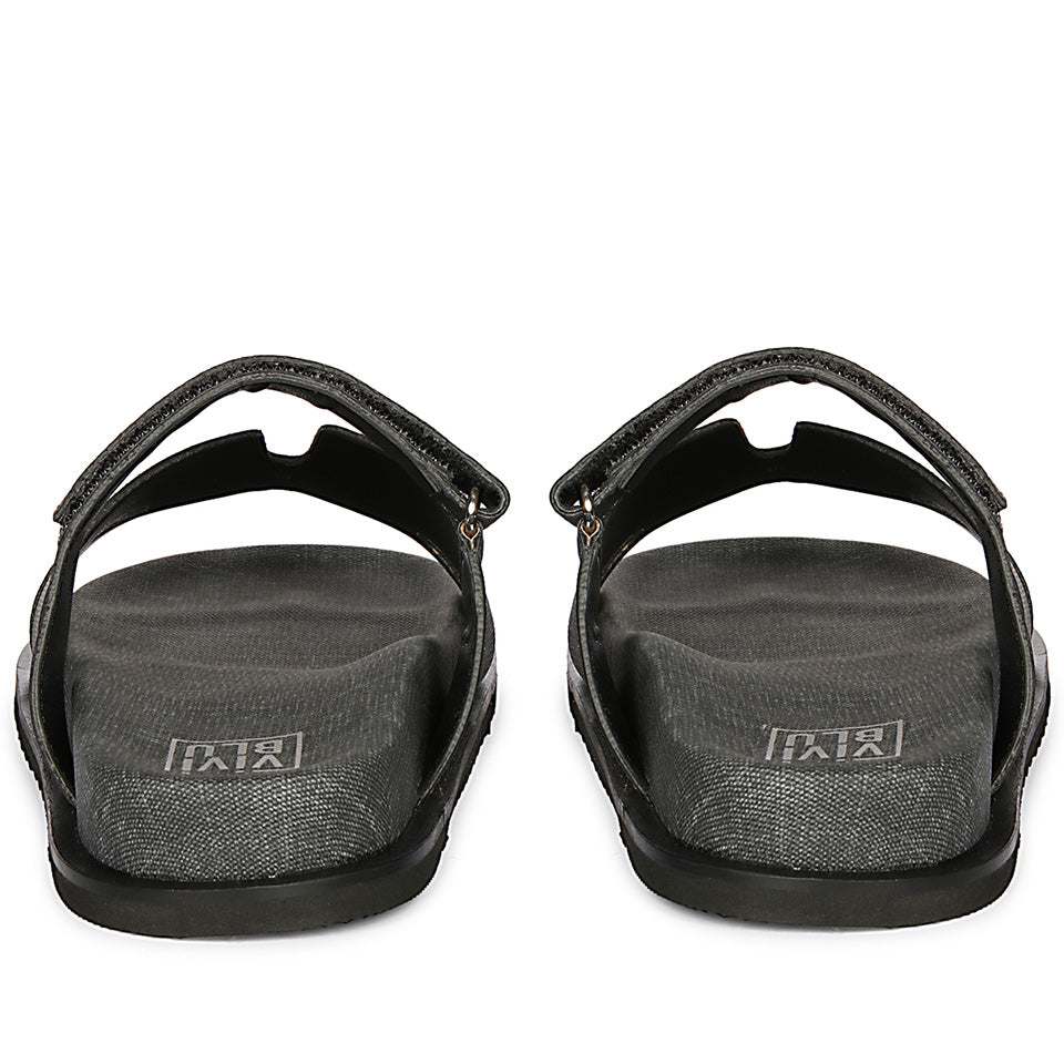 Ivanel Grey Flat Sandals
