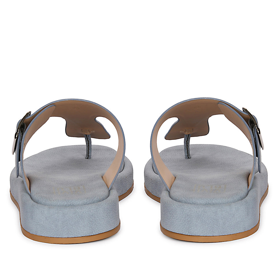 Lirica Blue Flat Sandals