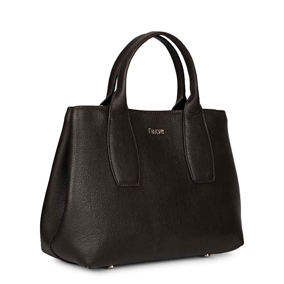 Favore Women Black Leather Satchel Bags