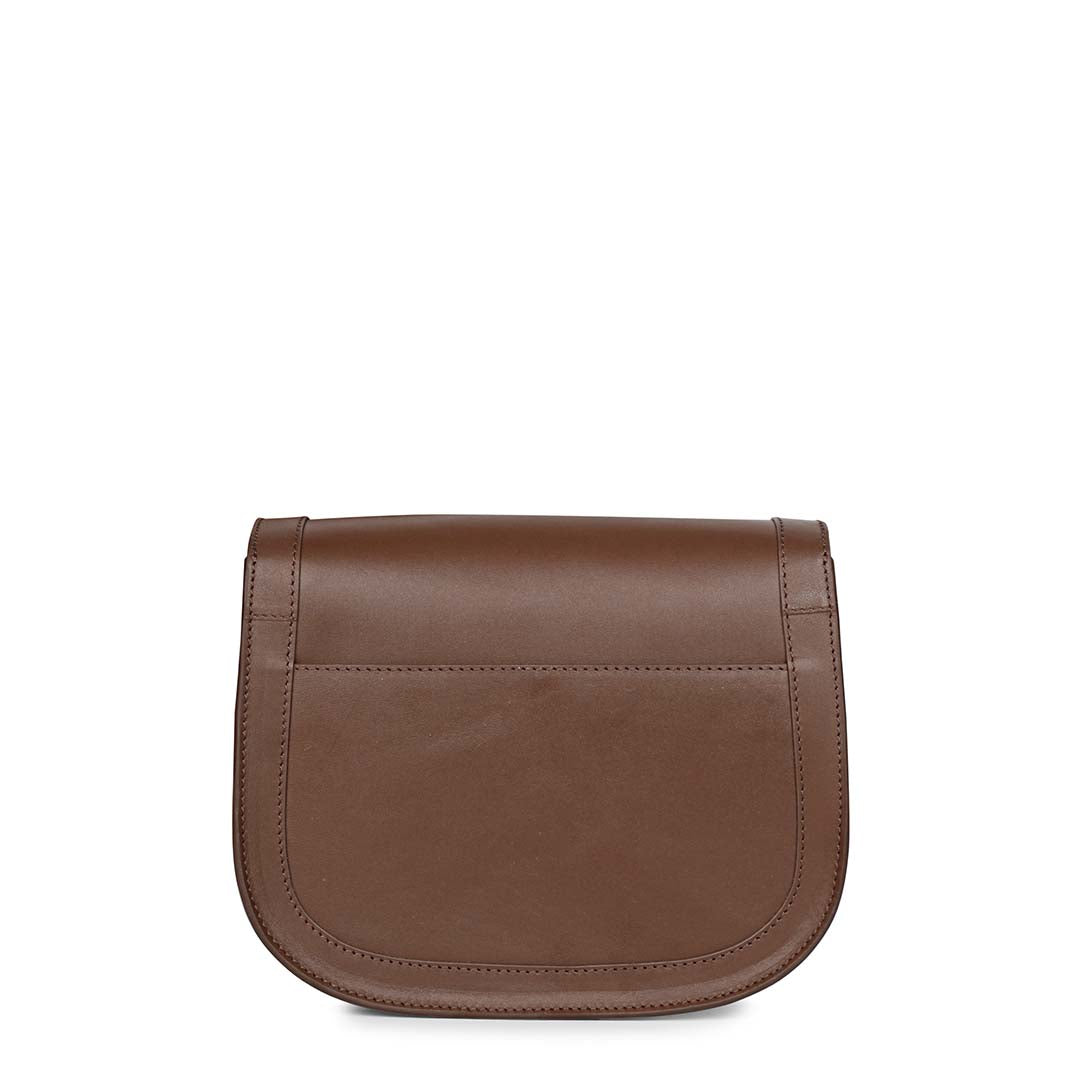 Favore Women Brown Leather Saddle Bags