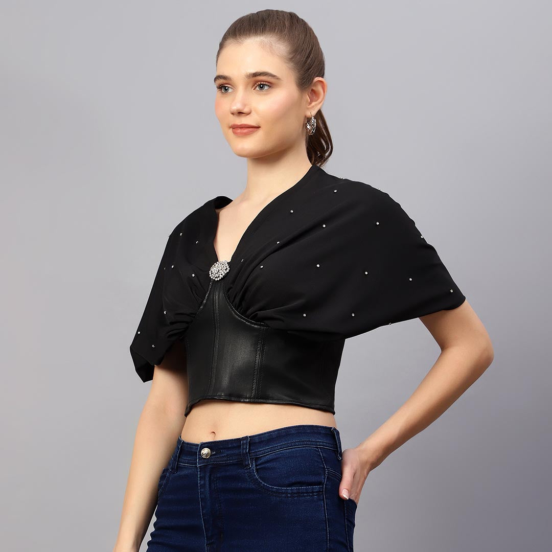 Saint Oriana Black Leather Jackets