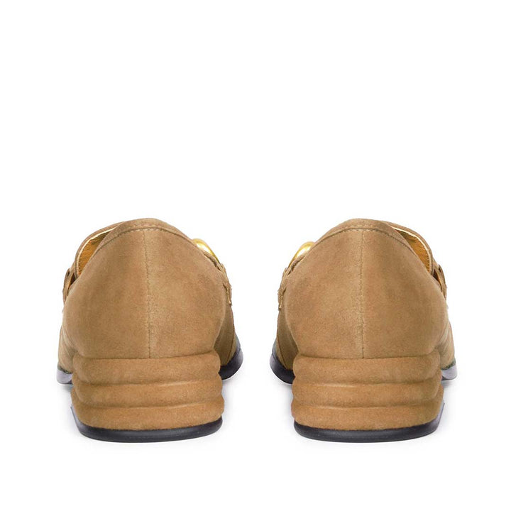 Saint Jenny Taupe Suede Leather Handcrafted Moccasins