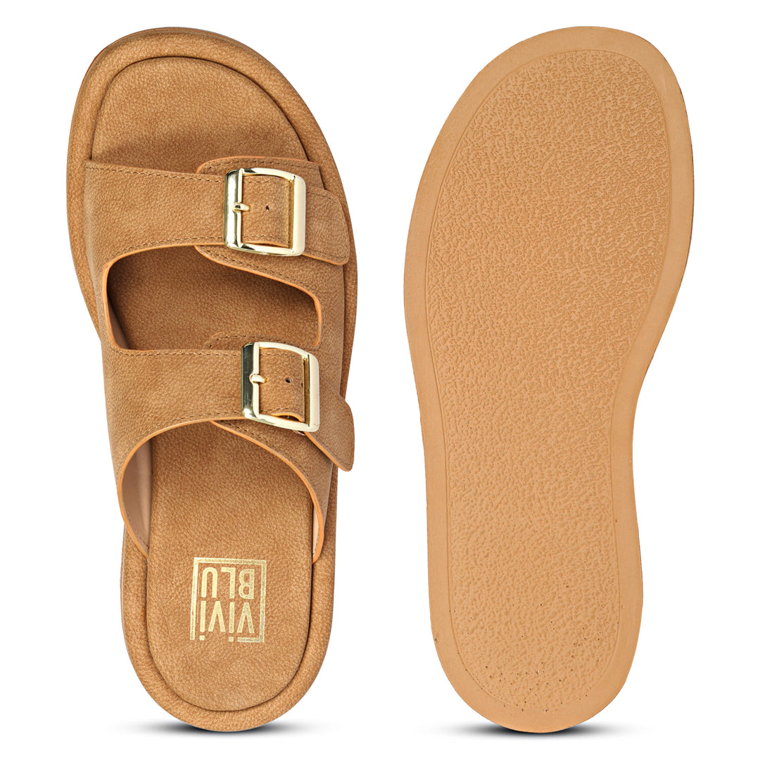 Ivanka Tan Flat Sandals