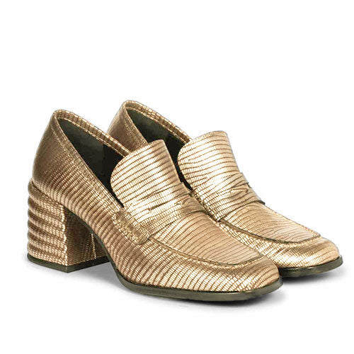Saint Riona Platin Metallic Leather Handcrafted Moccasins