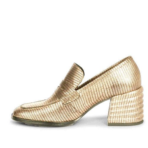 Saint Riona Platin Metallic Leather Handcrafted Moccasins