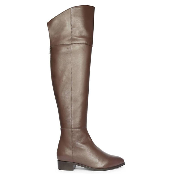 Saint Grace Brown Leather Above The Knee Boots