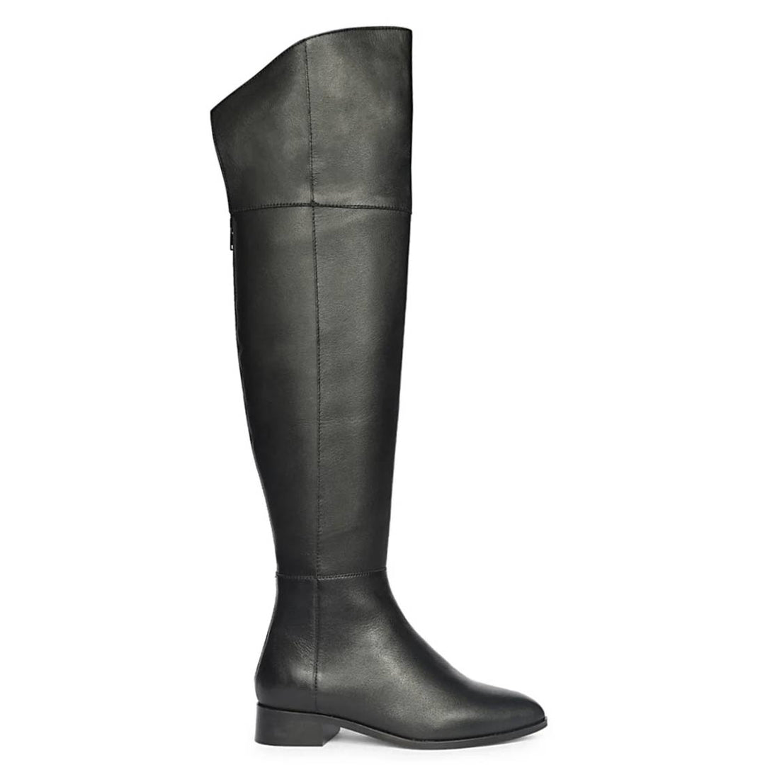 Saint Grace Black Leather Above The Knee Boots