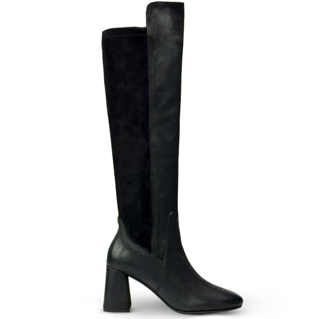 Hiand Knee-High Boots [BO2403] ブラック Black knee high boots 3