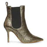 Saint Arely Gold Metallic Leather Stiletto Ankle Boots