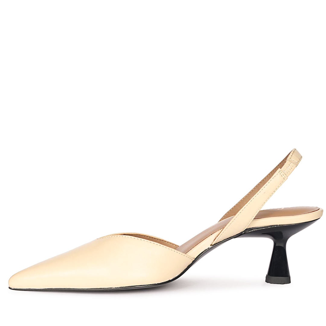 Saint Nanette Beige Leather Pumps