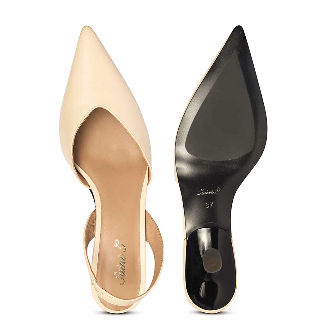 Saint Nanette Beige Leather Pumps