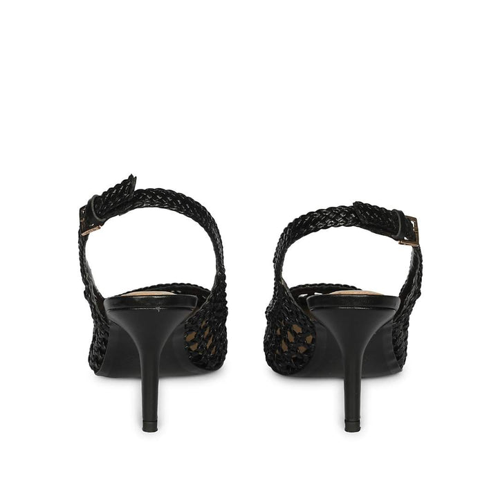 Saint Tamia Black  Hand Woven Leather Pumps