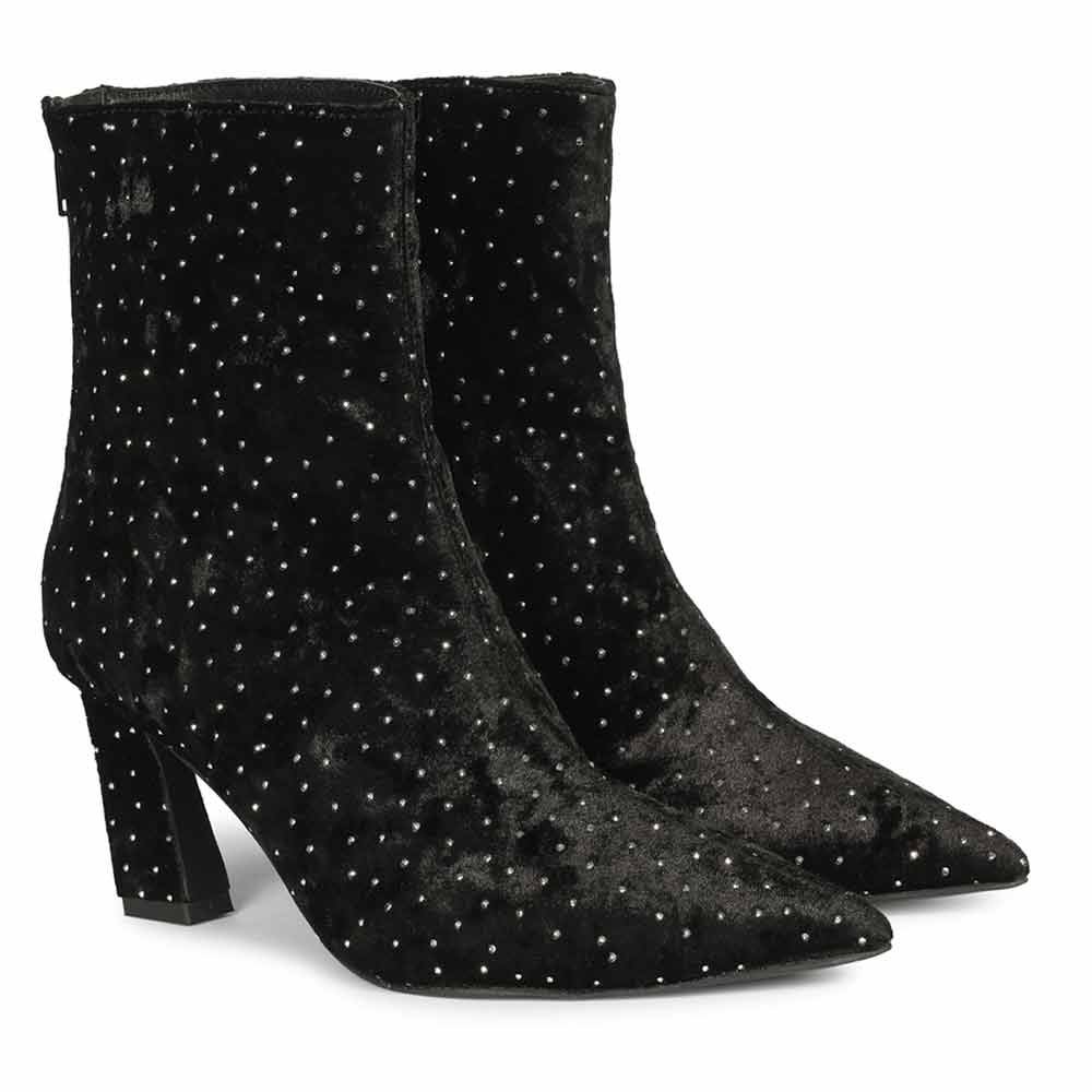 Saint Black Leather Ankle Boots