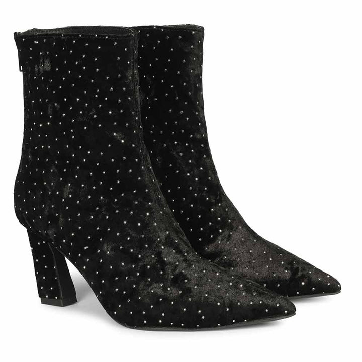 Saint Black Leather Ankle Boots