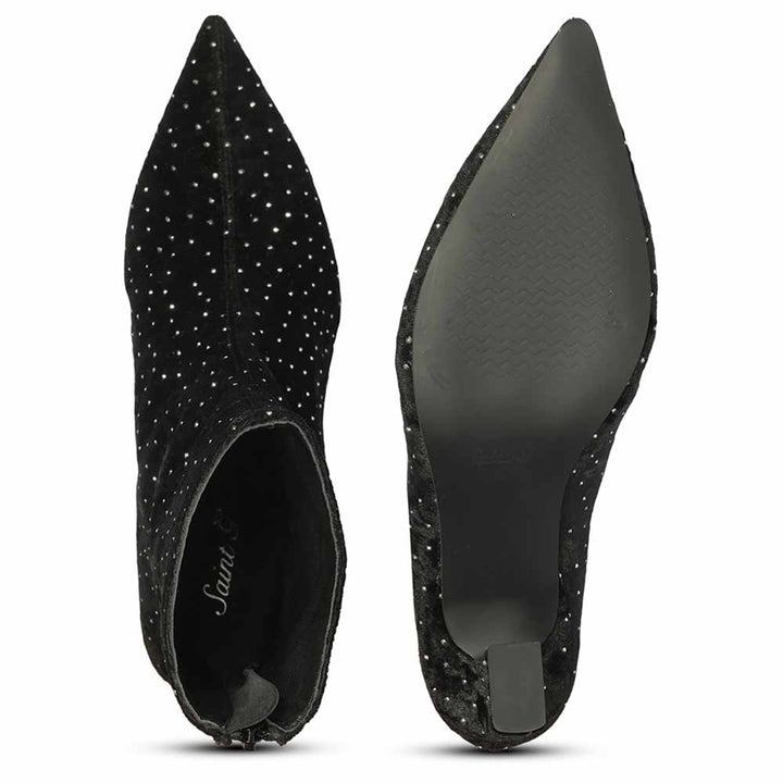 Saint Black Leather Ankle Boots
