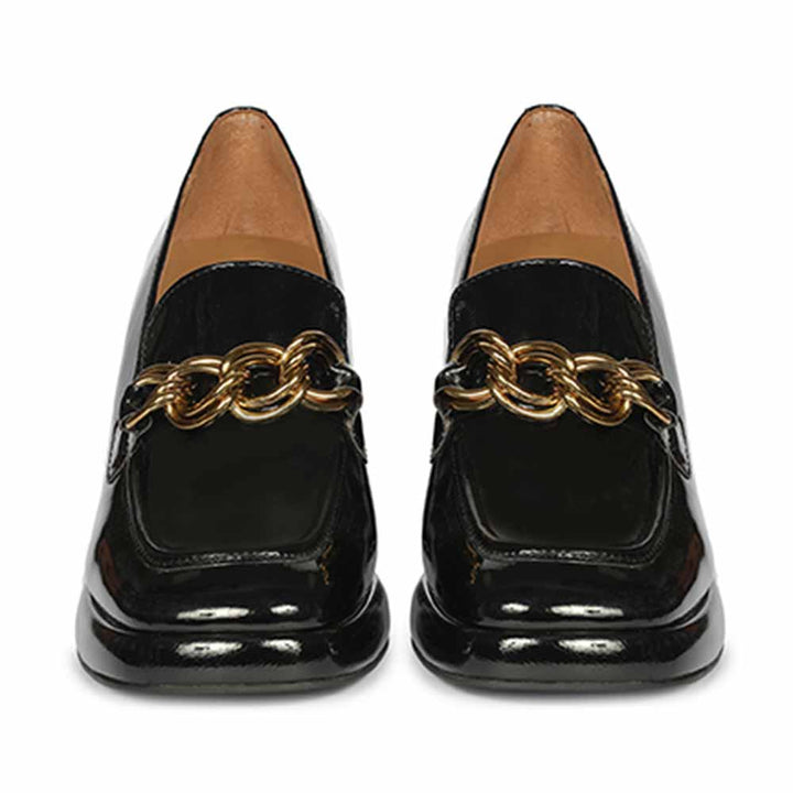 Saint Black Leather Moccasins
