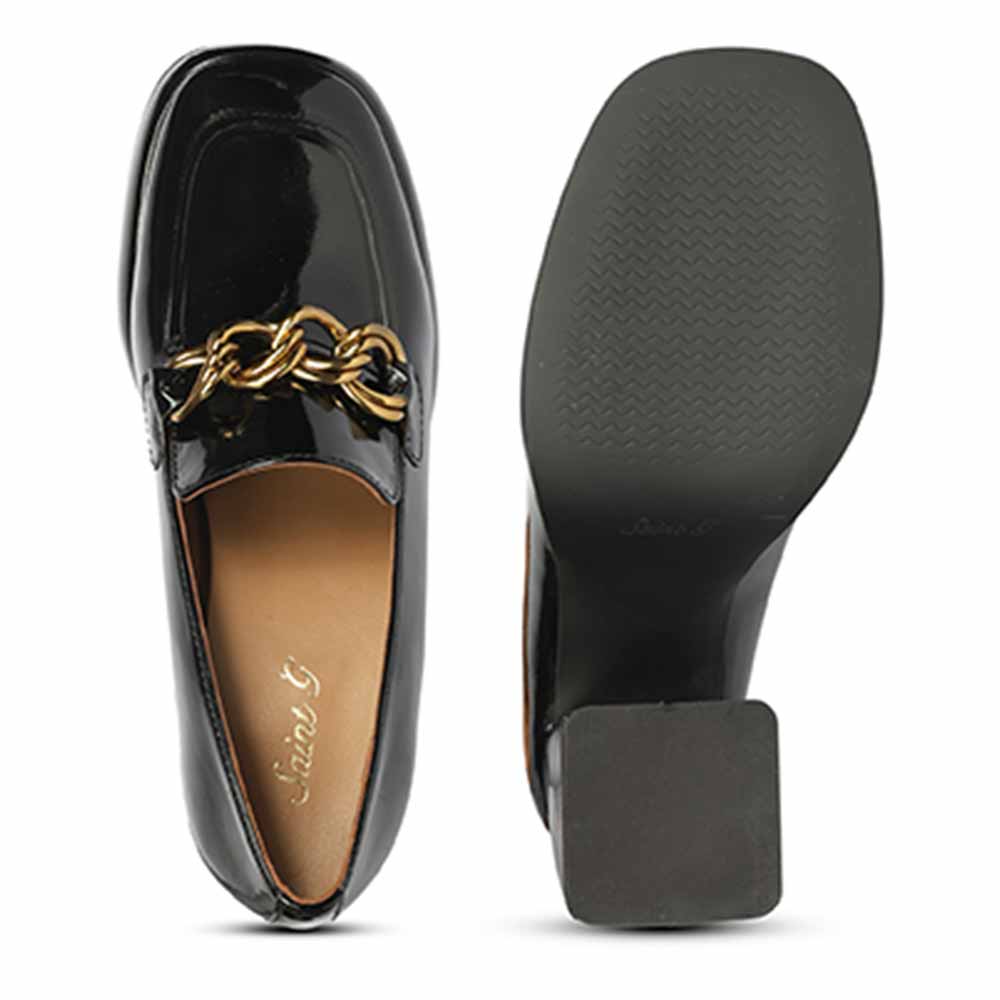 Saint Black Leather Moccasins
