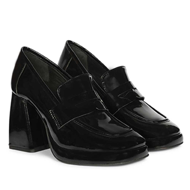 Saint Black Leather Moccasins