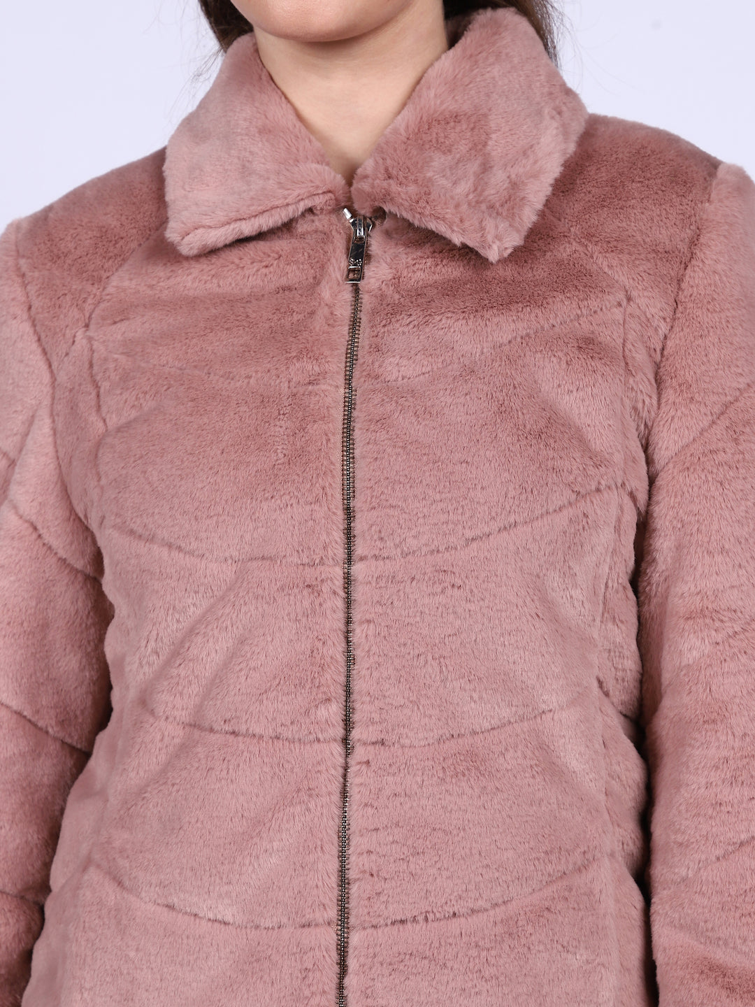 Saint Fernanda Magenta Fur Women's Jackets