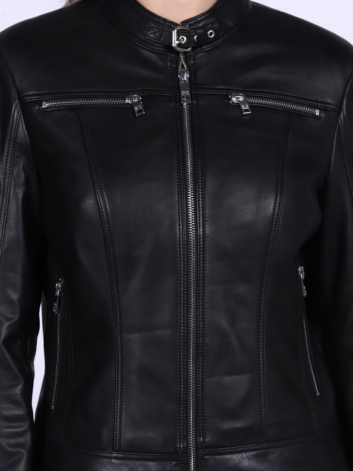 fashion cafe racer jacket for women
