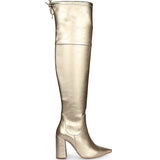 Saint Amara Gold Stretch Napa thigh high Boots