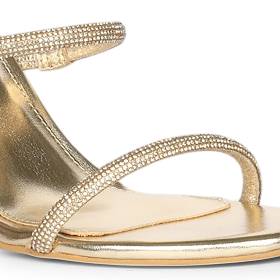 Saint Colette Platin Strappy Heels