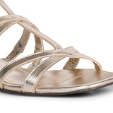 SaintG Womens Silver Leather Sandals.