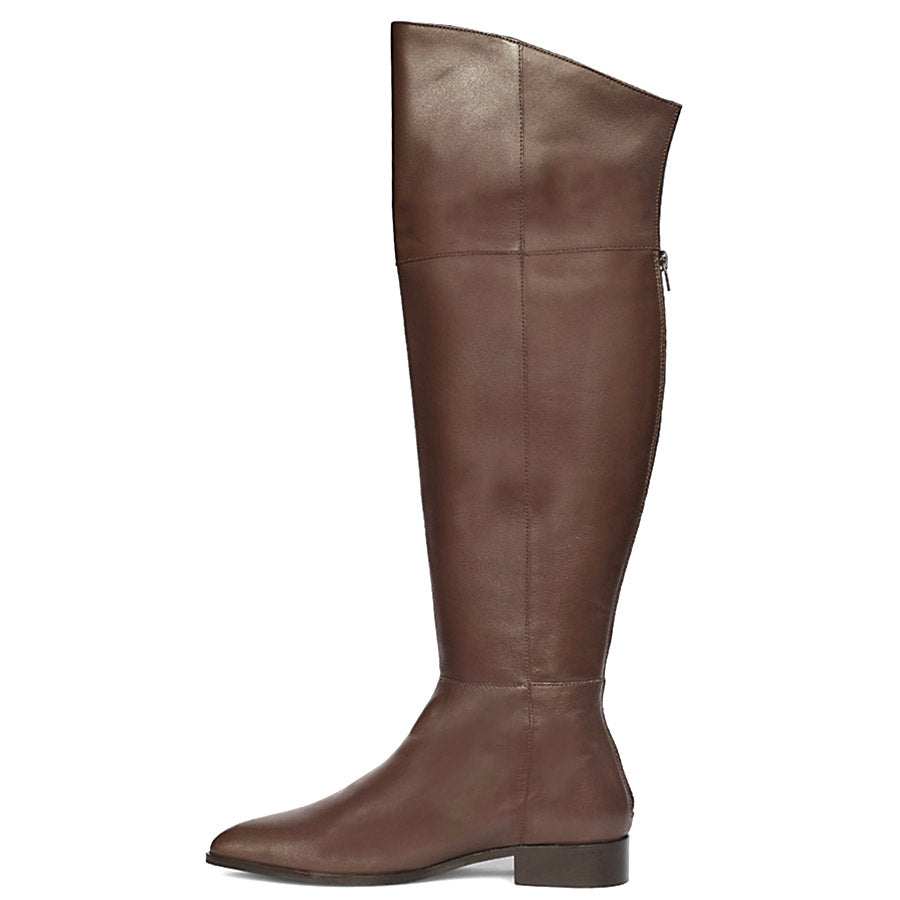 Saint Grace Brown Leather Above The Knee Boots