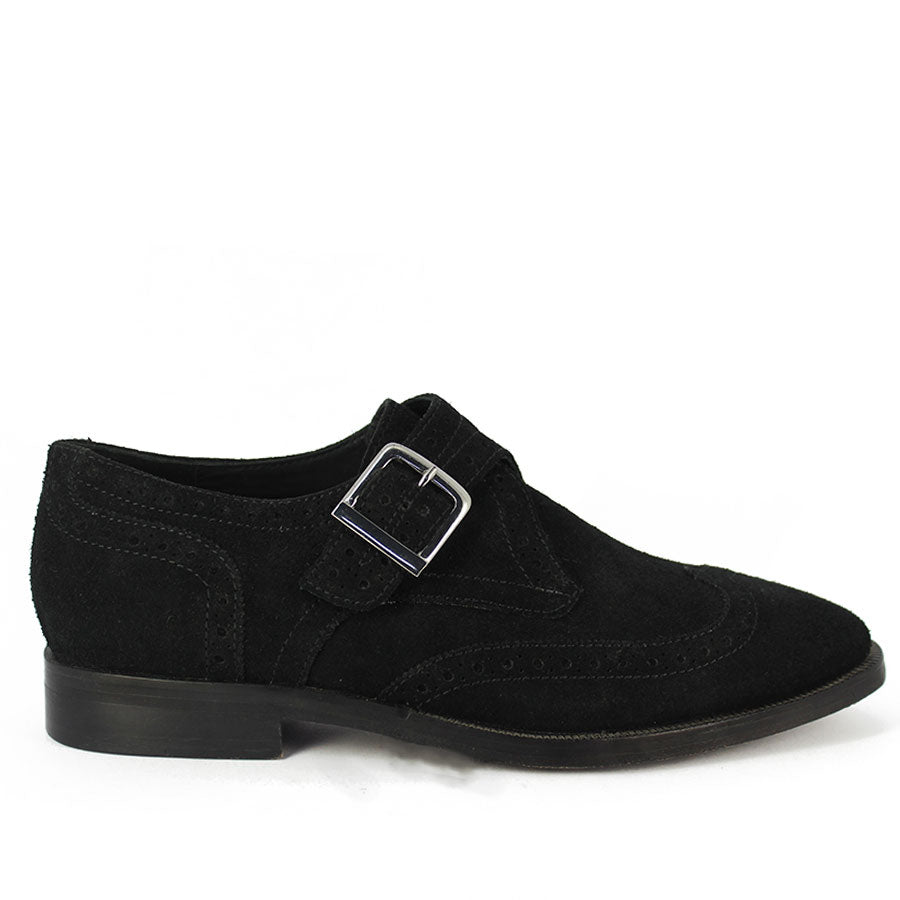 Saint Mathis Black Suede Leather Shoes