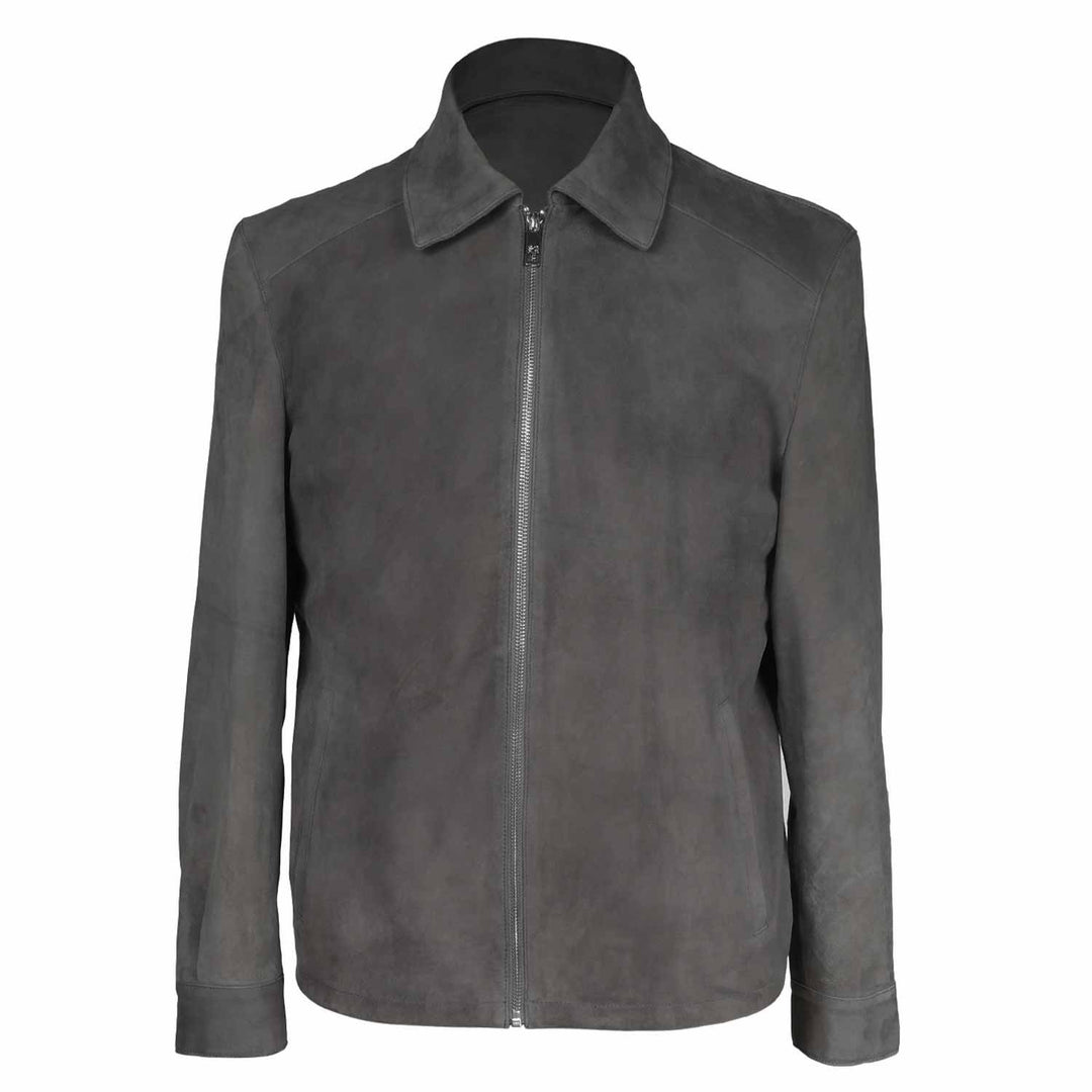 Saint Grey Leather Men's Jackets
