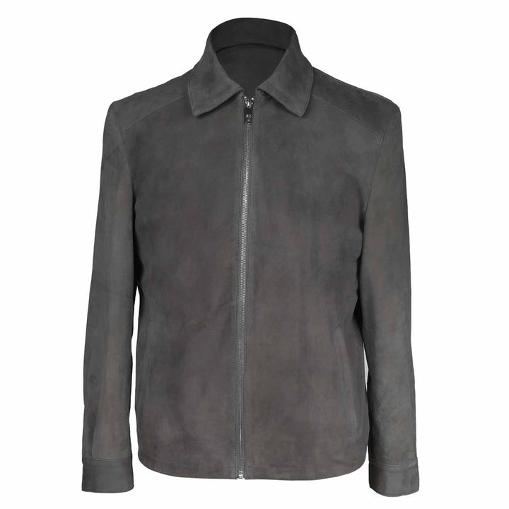 Saint Grey Leather Men's Jackets
