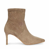 Saint Jemima Taupe Stretch Suede Stilettos Ankle Boots