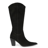 Saint Prune Black Suede High shaft Cowboy Boots