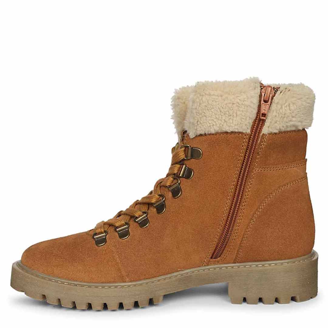 Isola Tan Suede Leather Ankle Boots