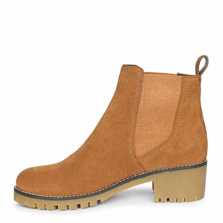 Rosetta Tan Suede Ankle Boots